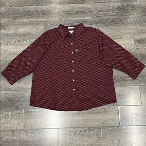 NWT Women’s maroon L.L. Bean button down shirt size 3X